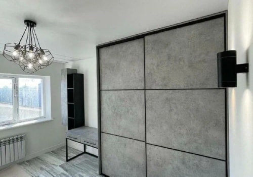 Современный шкаф в сером цвете 1